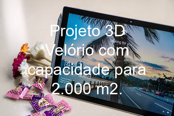 Projeto 3D Velório com capacidade para 2.000 m2.