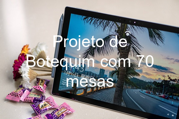 Projeto de Botequim com 70 mesas