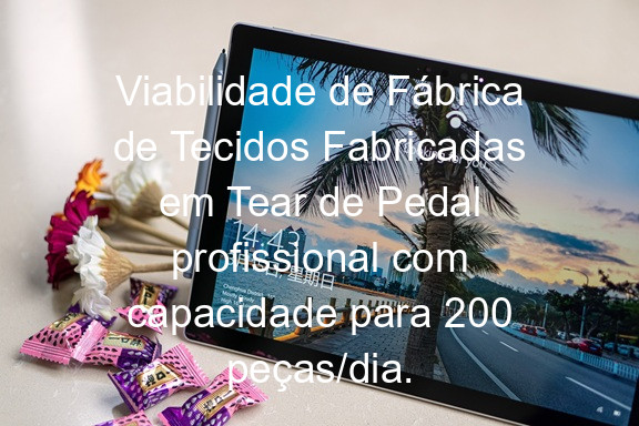 Viabilidade de Fábrica de Tecidos Fabricadas em Tear de Pedal profissional com capacidade para 200 peças/dia.