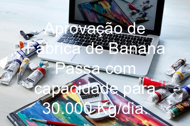 Aprovação de Fábrica de Banana Passa com capacidade para 30.000 Kg/dia.