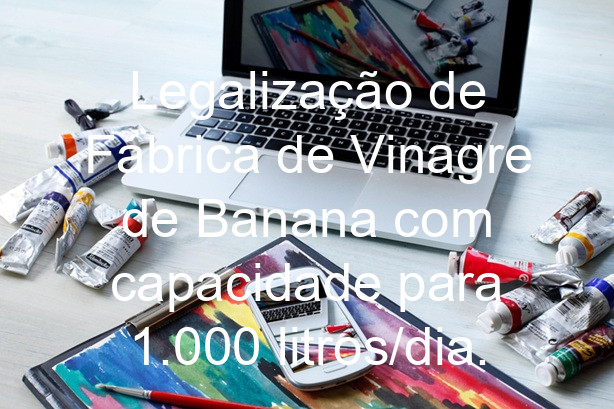 Legalização de Fábrica de Vinagre de Banana com capacidade para 1.000 litros/dia.