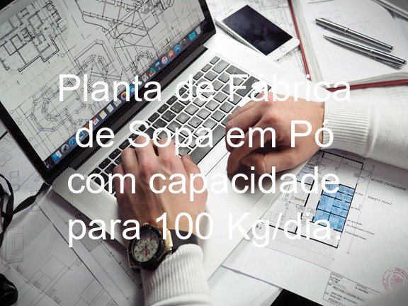 Planta de Fábrica de Sopa em Pó com capacidade para 100 Kg/dia.